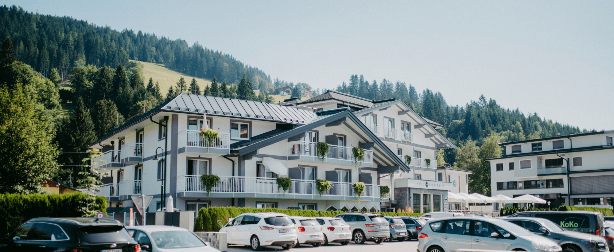 Außenansicht Winter - Das 3-Sterne Hotel Brückenwirt in Altenmarkt Zauchensee im Salzburger Land