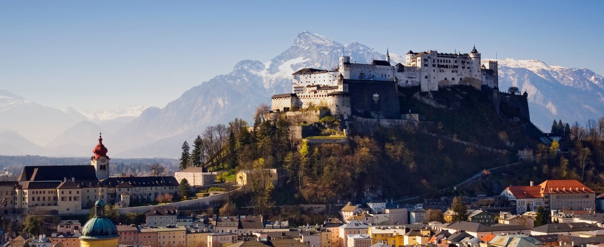 Die Festung Hohensalzburg und die Salzburger Altstadt